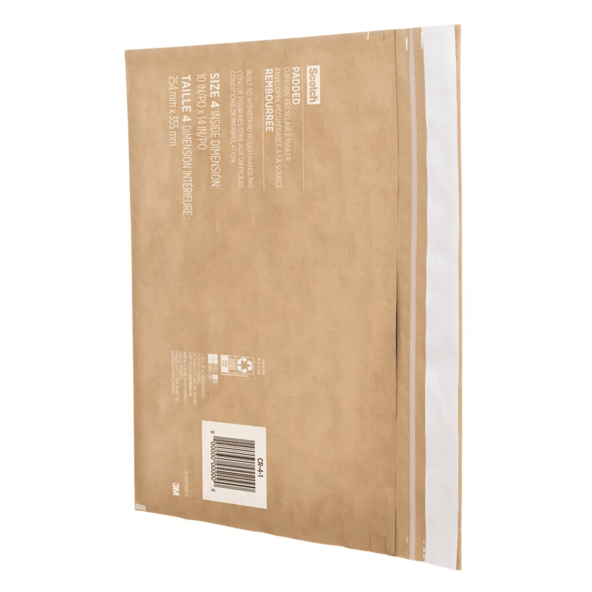 Scotch Curbside Recyclable Mailer Size 4 Brown: Self-Adhesive Shipping Envelopes, 13.5" X 9.5", Paper Material - Image 2