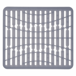 OXO 11.3" X 12.8" Silicone Sink Mat Gray: Kitchen Sink Protector & Dish Drying Mat, Machine Washable