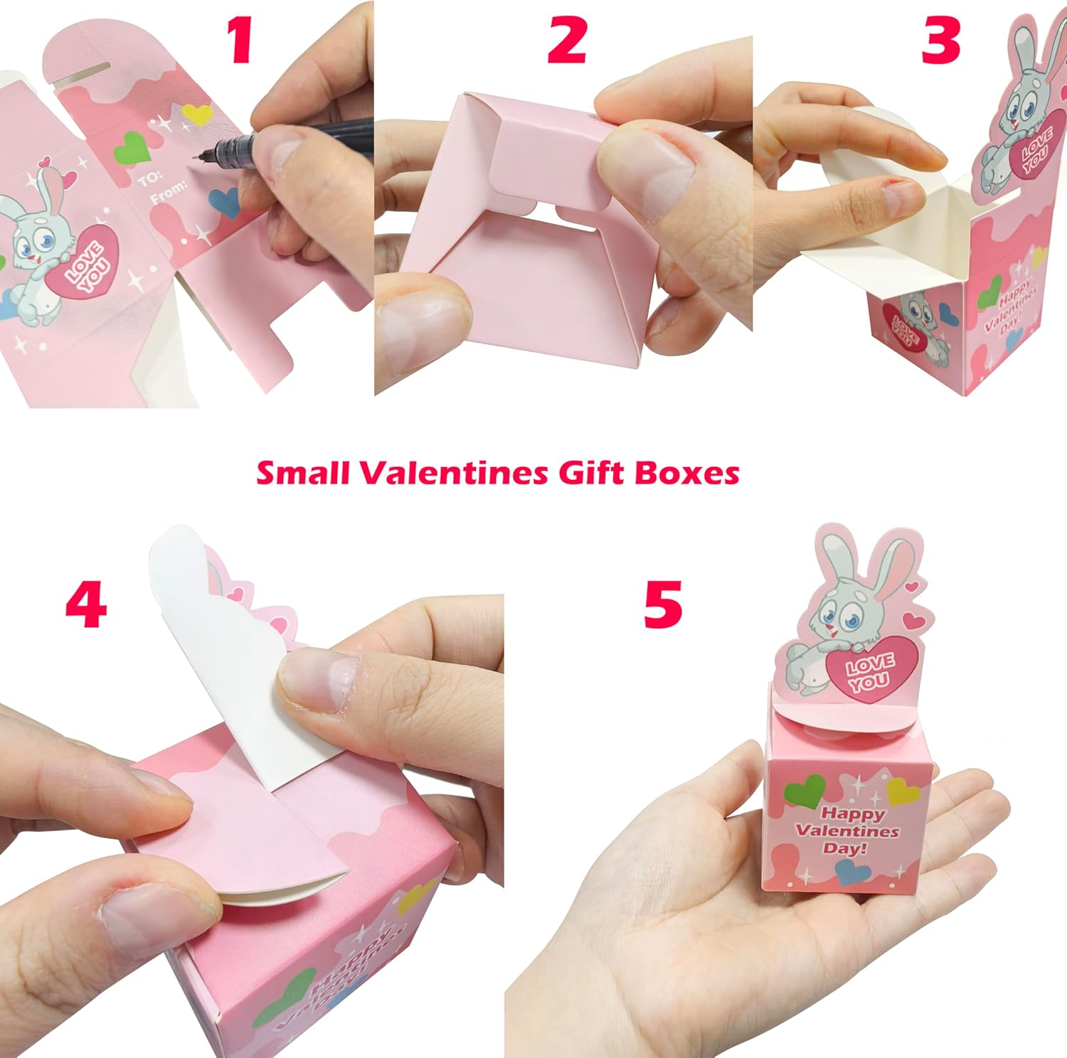 24 Pack Valentines Day Gifts for Kids Pop Fidget Toy Party Favor Set with Greeting Card Boxes for Kids Girls Bays Valentine Heart Pop Stress Relief Fidget Toys Classroom Exchange Prizes Gifts - Image 5