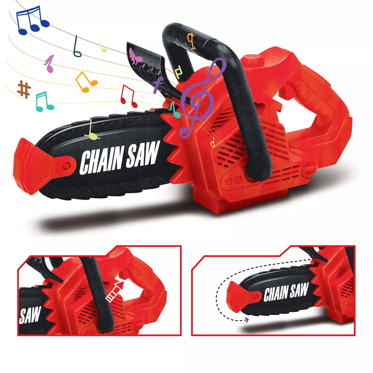 Joyfy 9Pcs Kids Tool Set with Construction Worker Box & Drill Chainsaw, Pretend Play Toddler Tool Toys for Boy Girl Birthday Dress up Party Favors - Image 5