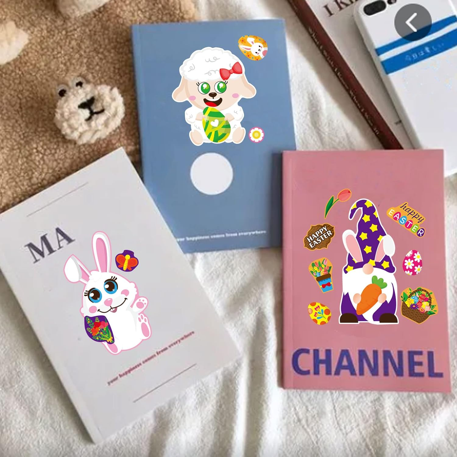 36 Sheet Easter Stickers for Kids,Easter Basket Stuffers,Make a Face Sticker with Animal Egg Themed,Make Your Own Stickers,Decorations Gift Kids Party Favor Supplies Crafts - Image 5