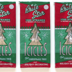 Tinsel Icicles, Silver, 3 Packages, 1000 Count Each