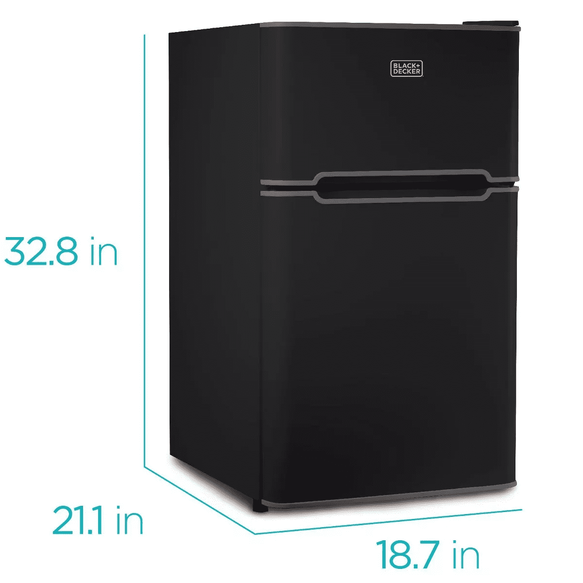 BLACK+DECKER 2 Door Refrigerator 3.1 Cu. Ft. with True Freezer - Image 2