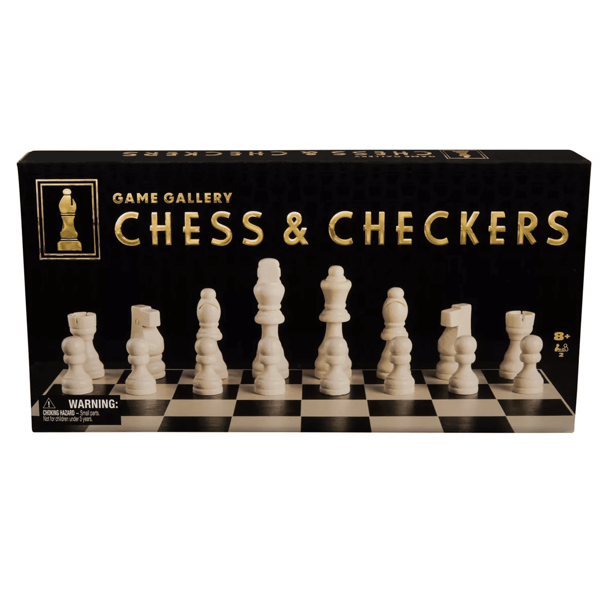Game Gallery Wood Chess & Checkers Set