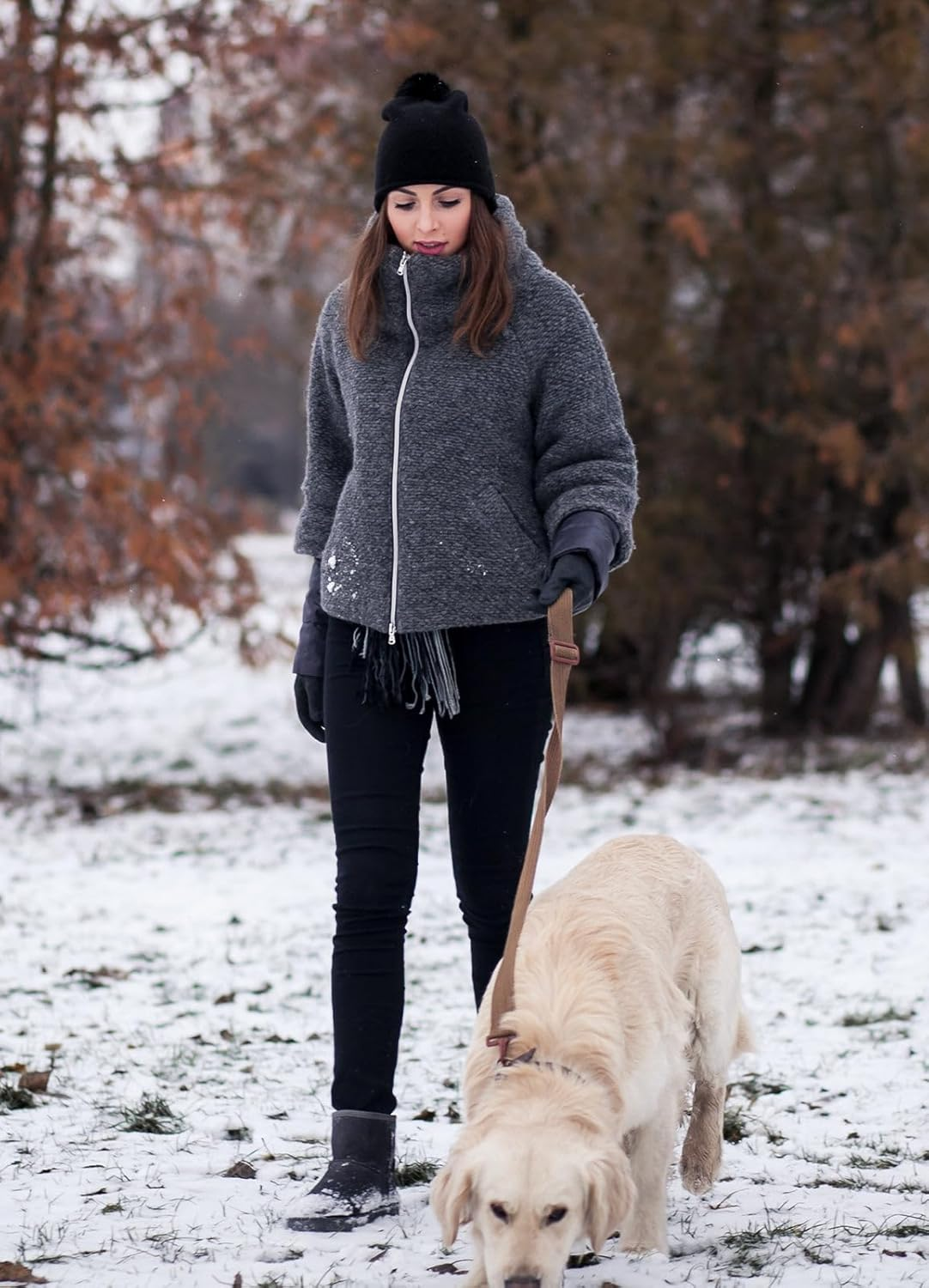 Women'S Fleece Lined Leggings Thermal Warm Winter Tights High Waisted Yoga Pants Cold Weather with Pockets - Image 3