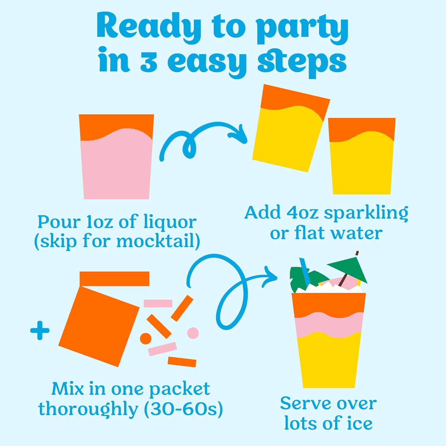 Variety Pack Cocktail & Mocktail Drink Mixer, Skinny Mixes - Water Flavoring Packets - Made with Real Fruit - Vegan Low-Carb, Low-Sugar, Non-Gmo, Dairy Free, Gluten Free, 12 Pack - Image 5