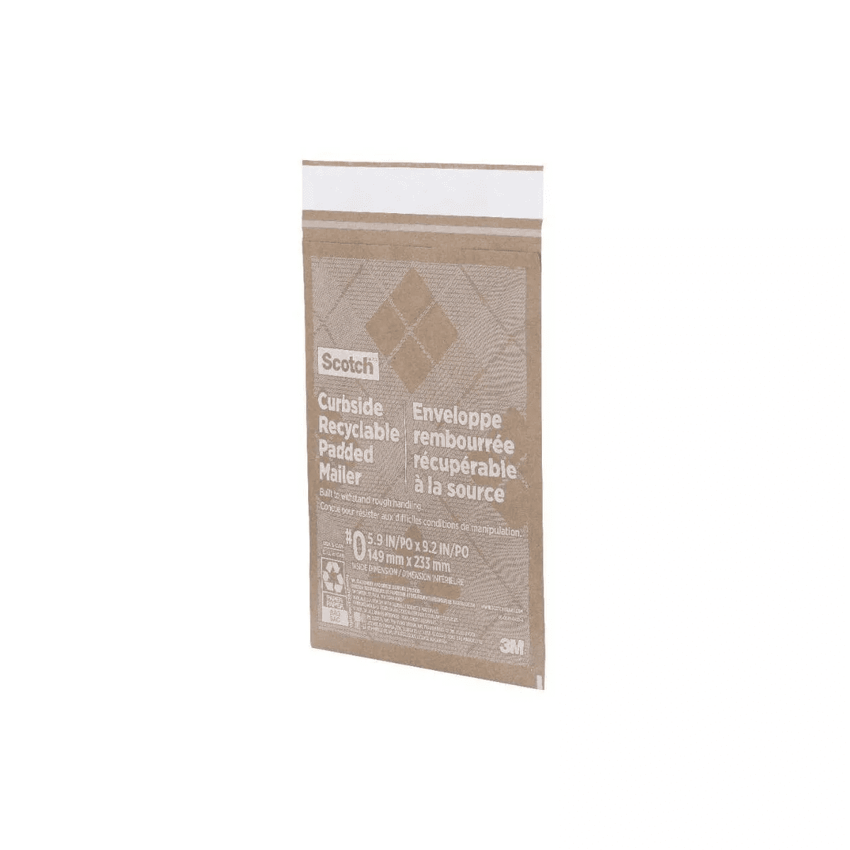Scotch 5.5"X9"Curbside Recyclable Mailer Size 0 Brown: Self-Adhesive Padded Shipping Envelopes, Single Pack - Image 13