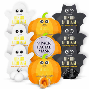 Facial Mask Sheet Bundle - Pumpkin, Ghost, Bat - Halloween Character Mask Bundle - Face Masks for Skin Care - Moisturizing Sheet Face Masks - Skincare Pack for Women - Spa Beauty Masks