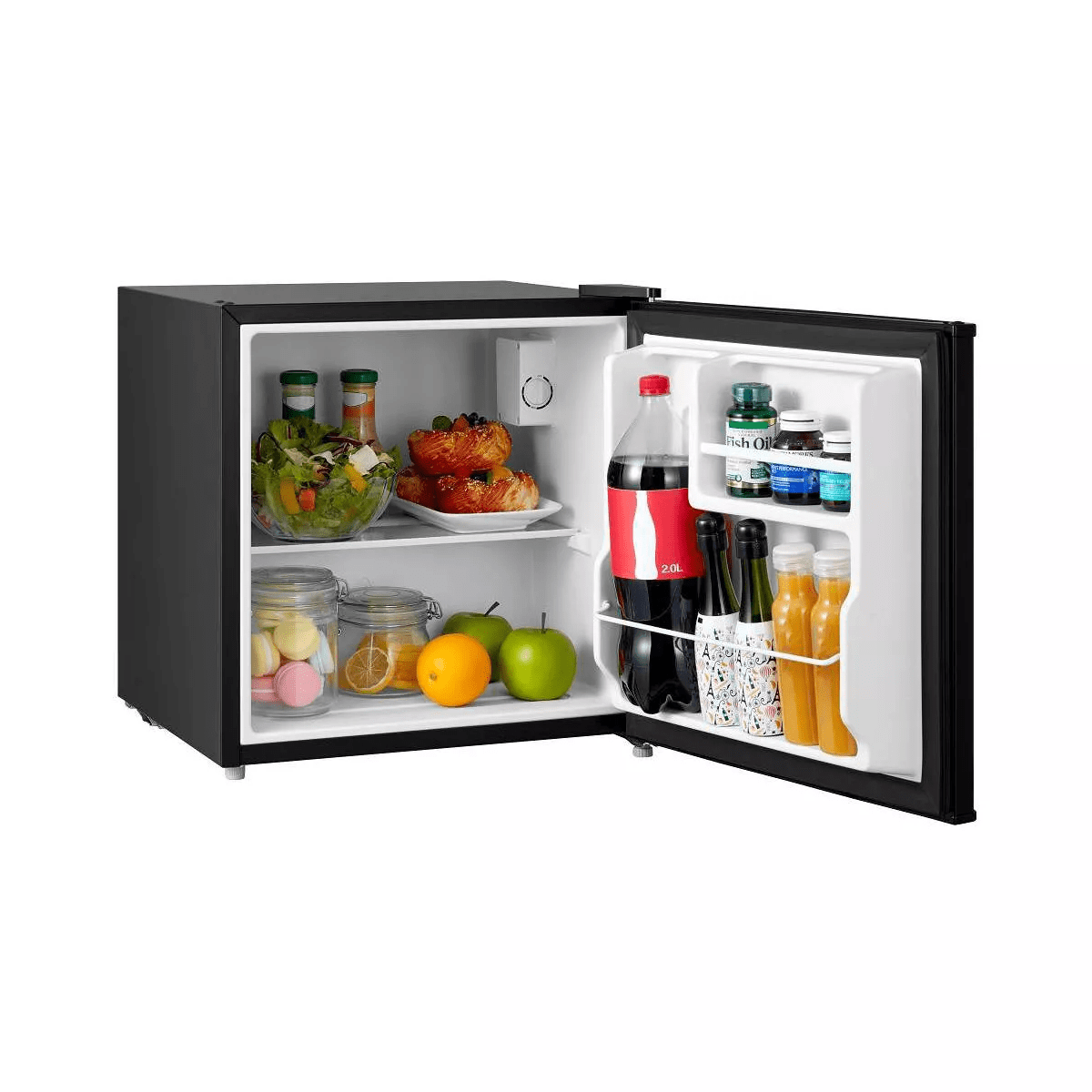 Midea 1.7 Cu Ft Compact Refrigerator Black: Energy Star Certified Dorm Fridge, Freezerless, Reversible Door, 1 Shelf - Image 3
