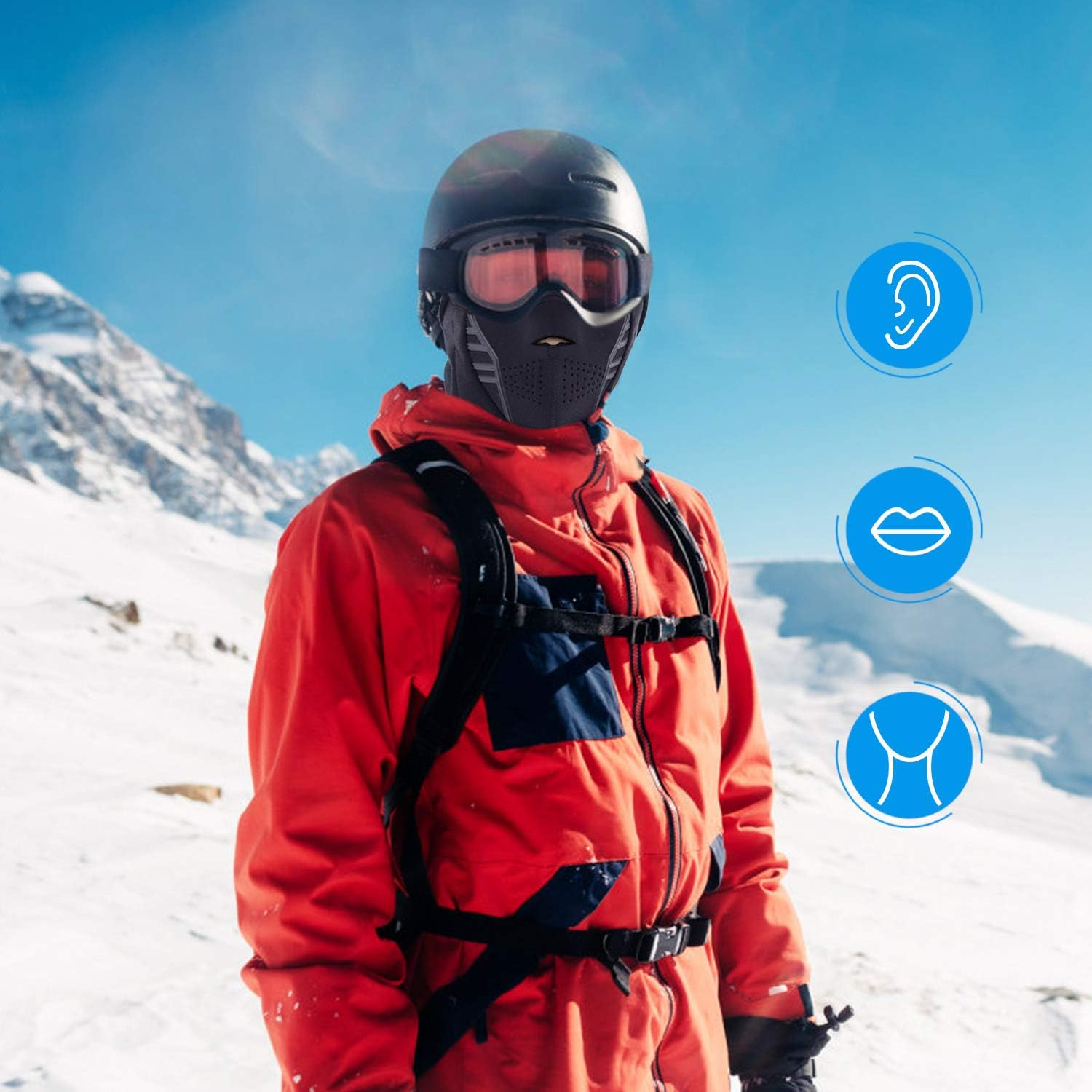 Winter Windproof Fleece Ski Mask Balaclava Headwear Motorcycle Thermal Face Mask Bandanas - Image 4