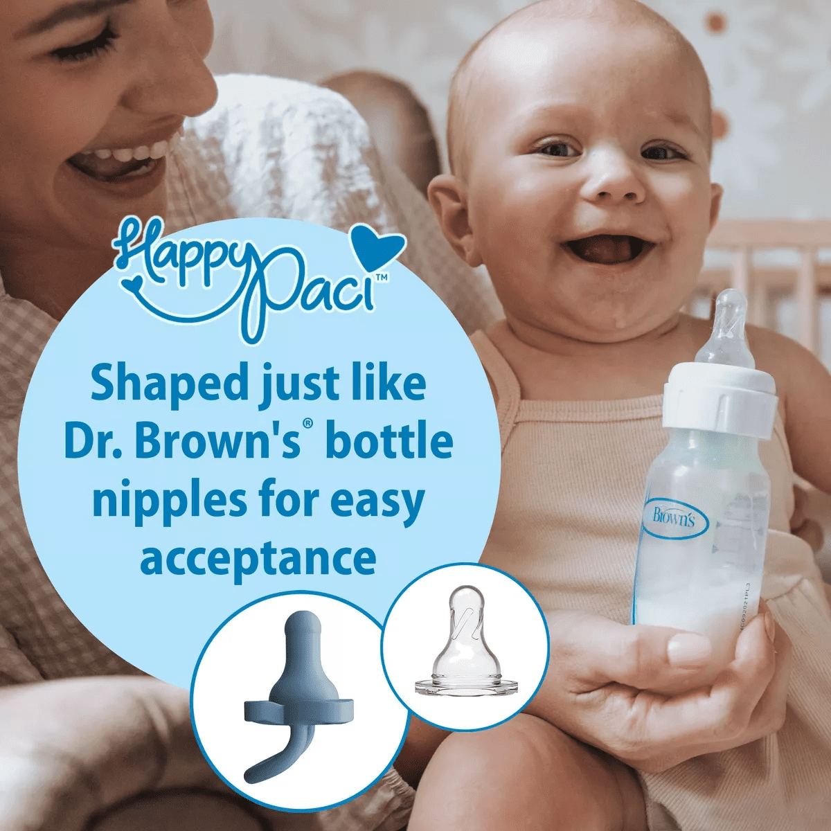 Dr. Brown'S Happypaci One-Piece 100% Silicone Pacifier - 0-6 Months - 3Pk - Image 15