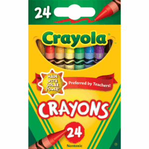 Crayola 24Ct Crayons Kids School Supplies Art Classroom Must Haves for Teachers Coloring Gift Ages 3+