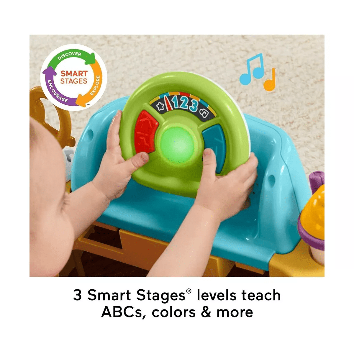Fisher-Price Baby to Toddler Learning Toy 2-In-1 Servin’ up Fun Jumperoo Activity Center with and Shape Sorting Puzzle Play - Image 4