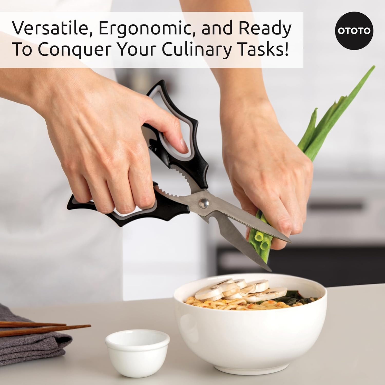 Elizabat Kitchen Scissors - Halloween Goth Cute Bat Kitchen Shears, Gothic Scissors Utensils - Spooky Bats Halloween Gifts, Cute Gadgets - Image 3