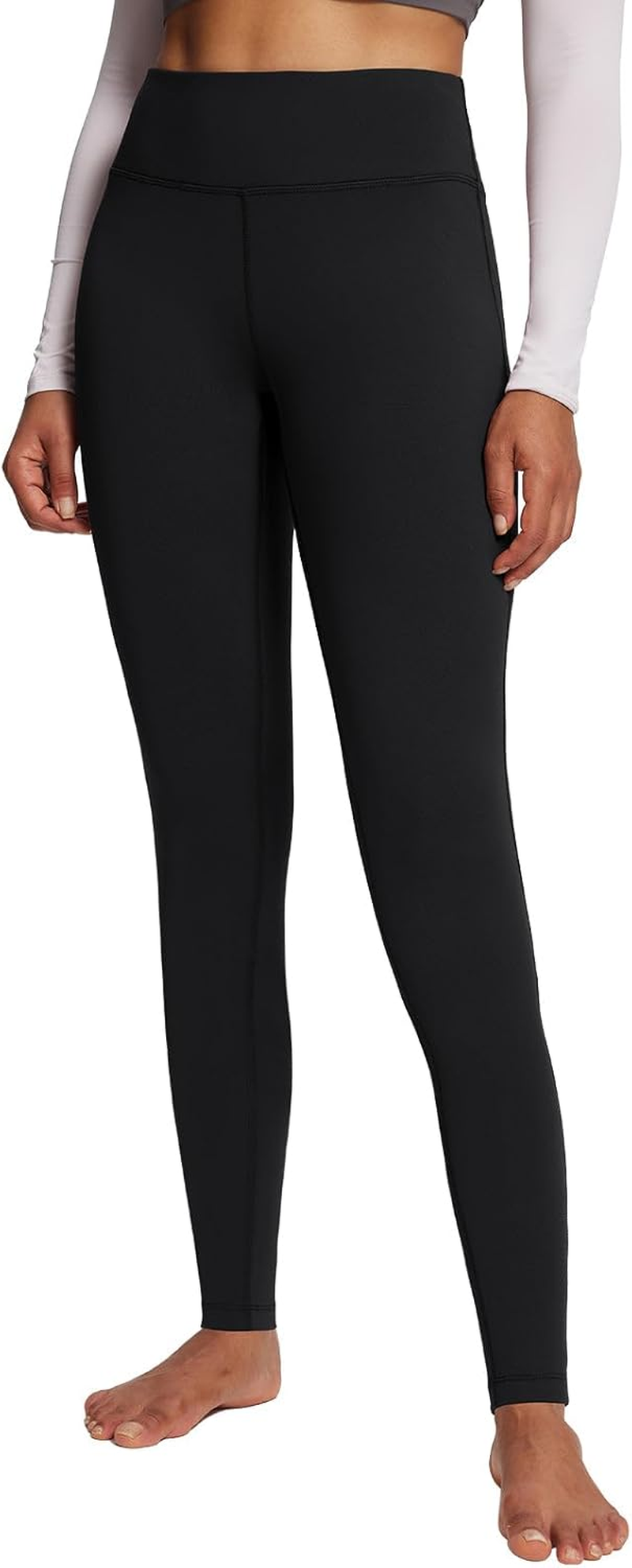 Women'S Fleece Lined Leggings Thermal Warm Winter Tights High Waisted Yoga Pants Cold Weather with Pockets