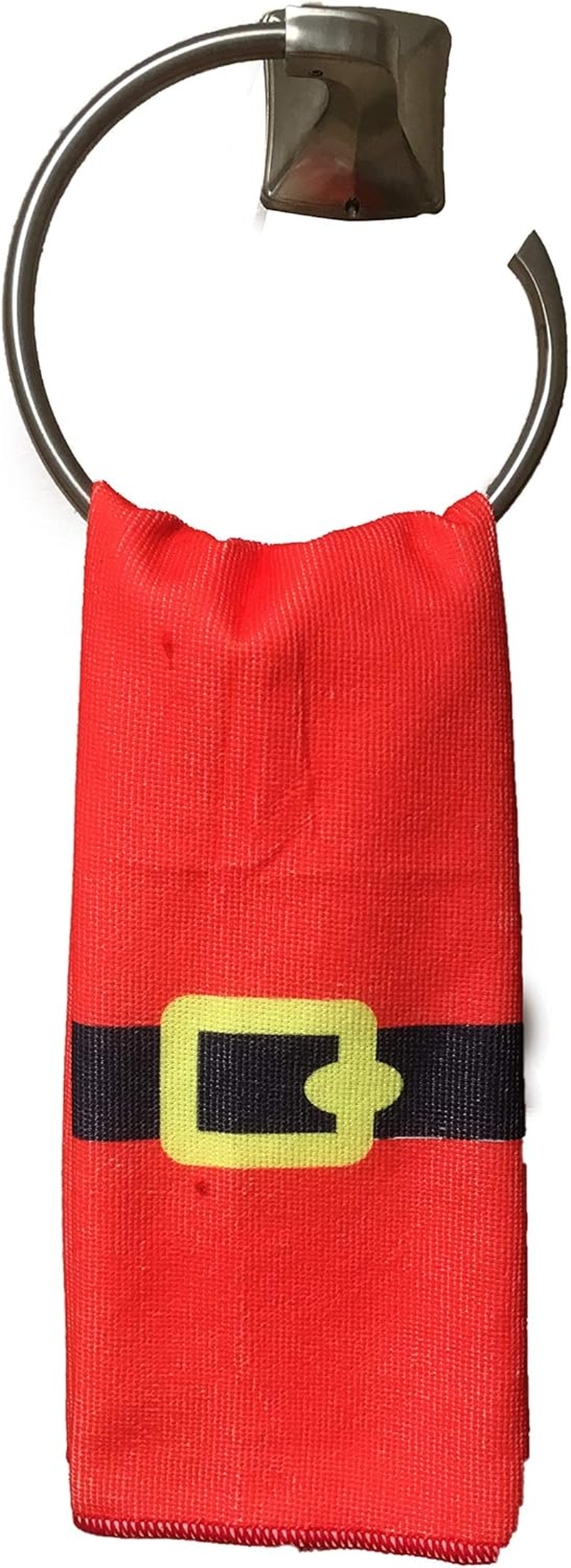 5 Pieces Christmas Theme Bathroom Decoration Set W/Toilet Seat Cover, Rugs, Tank Cover, Toilet Paper Box Cover and Santa Towel for Xmas Indoor Décor, Party Favors (Santa) - Image 7