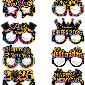 Happy New Year’S Eve Glasses 2026 - Pack of 16 | New Year’S Eve Party Supplies 2026 | Happy New Year Glasses 2026, Happy New Year Decorations 2026 | New Year’S Glasses, New Year’S Eve Decorations