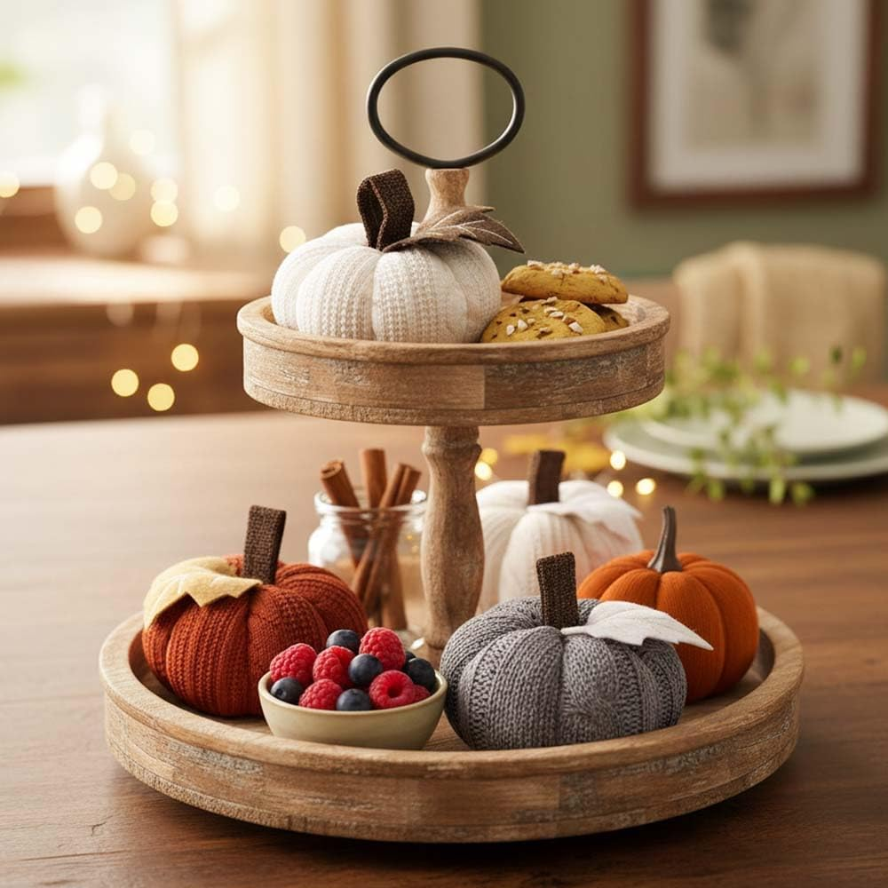 Thanksgiving Knitted Little Pumpkin Pendant, Autumn Harvest Decor, Halloween Fall Home Decoration, Cute Knit Pumpkin Gift for Kids, Festival Table Centerpiece (1, Orange) - Image 7