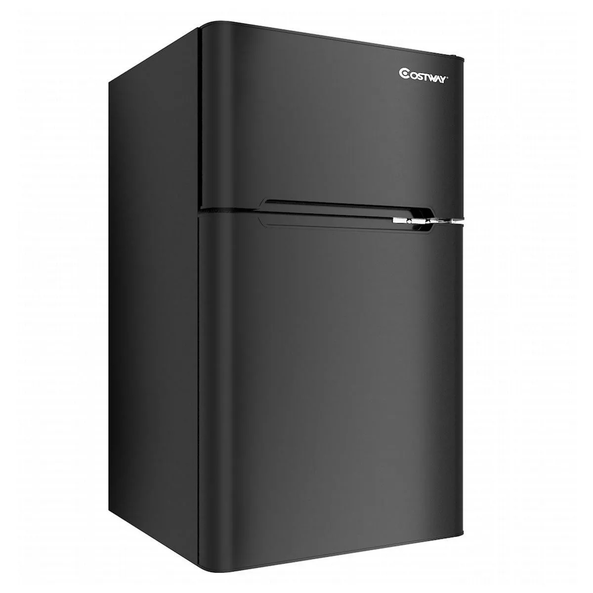 Costway Refrigerator Small Freezer Cooler Fridge Compact 3.2 Cu Ft. Unit Grey/Black/White
