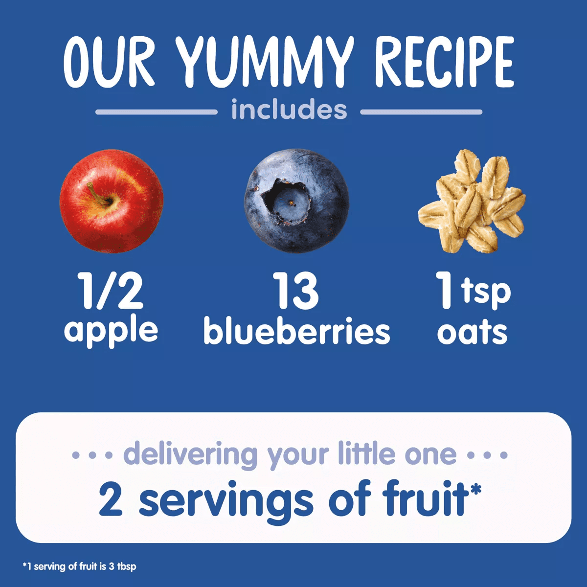 Happy Family Clearly Crafted Apples Blueberries & Oats Baby Meals -(Select Count) - Image 3