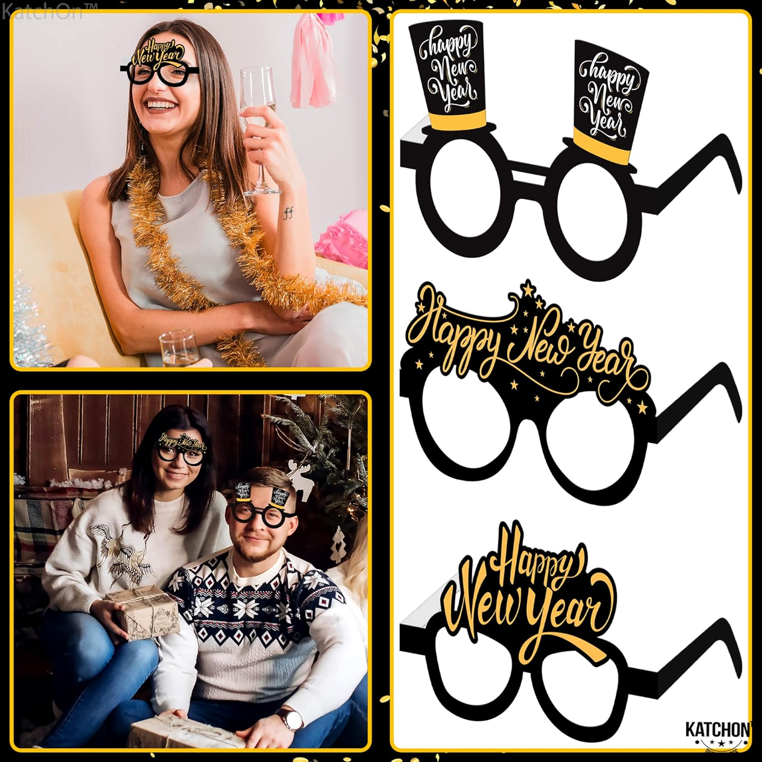 , Happy New Year Glasses 2026 - Pack of 12 | New Years Eve Glasses, New Years Eve Party Supplies 2026 - Image 5