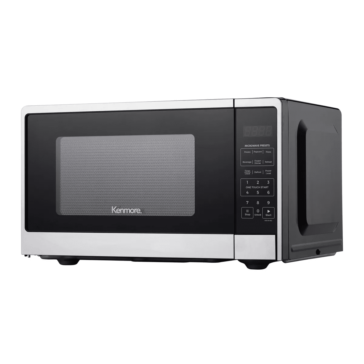 Kenmore 900W Countertop Microwave Oven Stainless Steel: 0.9 Cu Ft, Child Lock, 10 Power Levels, Small Microwave for Dorm - Image 2