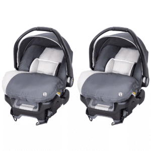 Baby Trend Ally Newborn Baby Infant Car Seat Carrier Travel System with Harness and Extra Cozy Cover for Babies up to 35 Pounds, Modern Khaki (2 Pack)