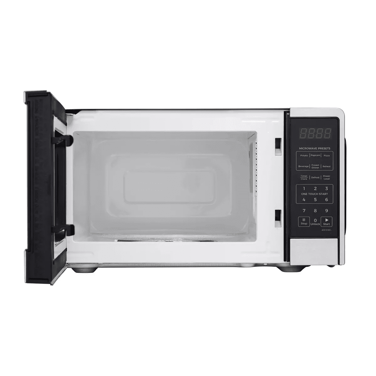 Kenmore 900W Countertop Microwave Oven Stainless Steel: 0.9 Cu Ft, Child Lock, 10 Power Levels, Small Microwave for Dorm - Image 3