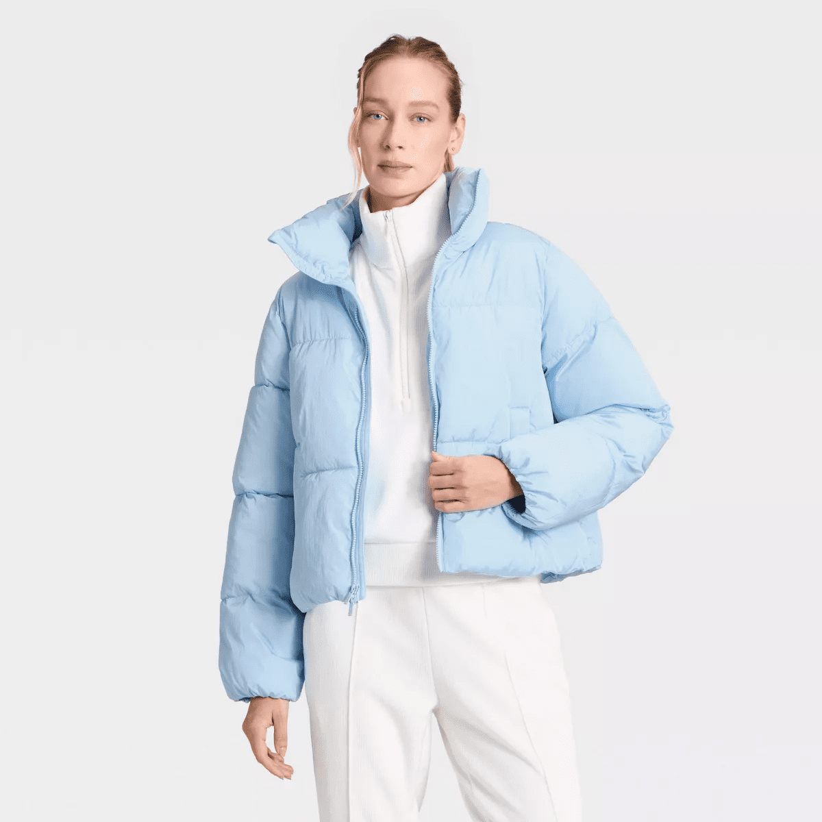 Women'S Puffer Jacket - All in Motion Light Blue - Image 2
