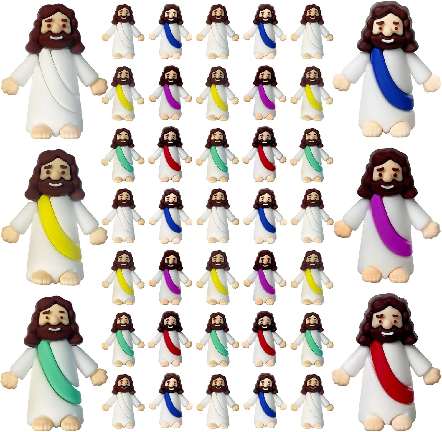 Mini Jesus Figures, Set of 30Pcs Action Figures Little Jesus Figures, Tiny Jesus Figures to Hide and Seek Religious Gifts for Easter Egg Stuffers
