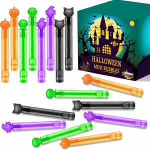 Bulk Halloween Giveaways Handouts Prizes for Kids 100 PCS, Mini Bubble Wands for Toddlers, Bulk Small Halloween Toys Gifts Party Favors Goody Bag Stuffers Fillers Items for Pinata Birthday Classroom