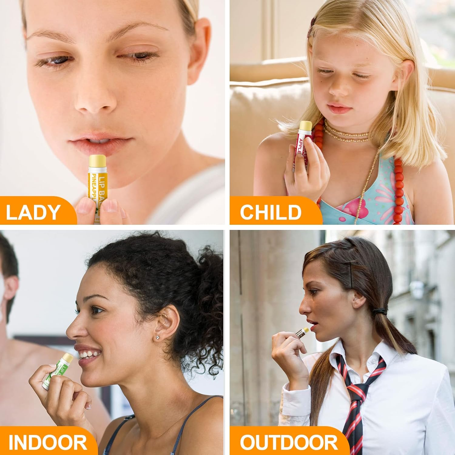 14 Pack Natural Lip Balm in Bulk with Vitamin E and Coconut Oil - Moisturizing, Soothing, and Repairing Dry and Chapped Lips Valentine'S Gift - 14 Flavors - Non-Gmo - with Greeting Card - Image 3