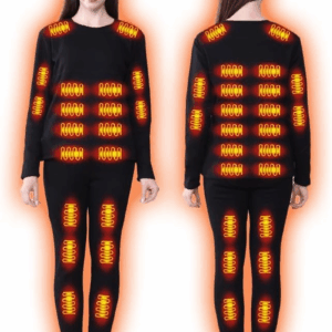 Winter Ski Heated Thermal Underwear Men Women USB Charge 42 Zone Intelligent Heated Thermals Top and Bottom Set