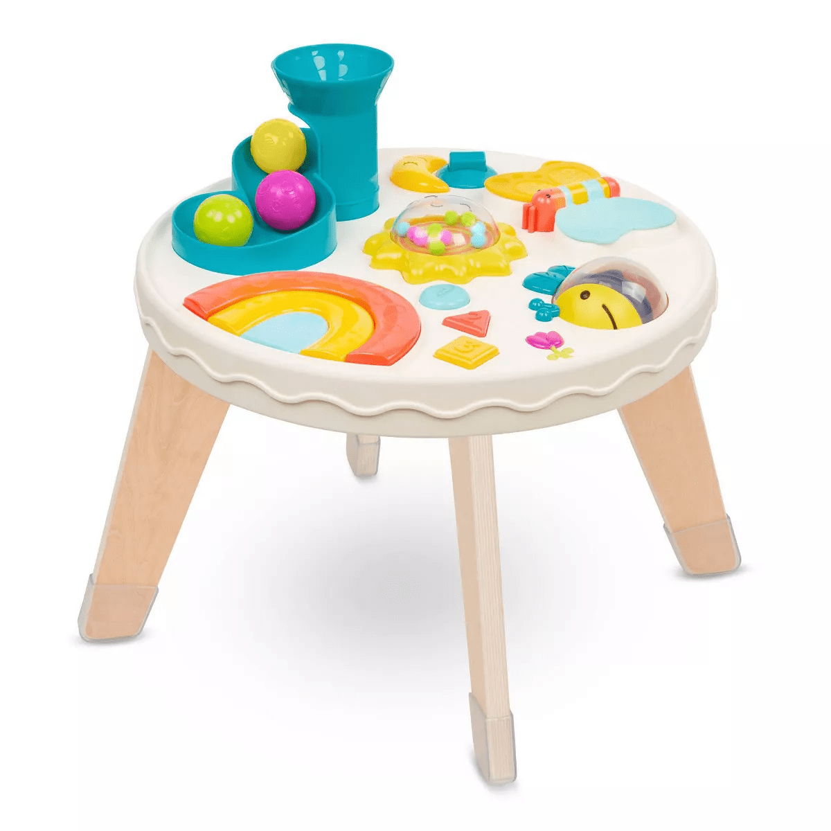 B. Toys - Baby Activity Table - Colorful & Sensory Station: Music & Sound Effects, Plastic Play Center