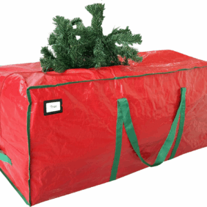 7.5 Ft Christmas Tree Storage Bag - Durable Heavy Duty Extra Large Artificial Xmas Holiday Tree Bag with Reinforced Handles and Dual Zippers Wide Opening - Red