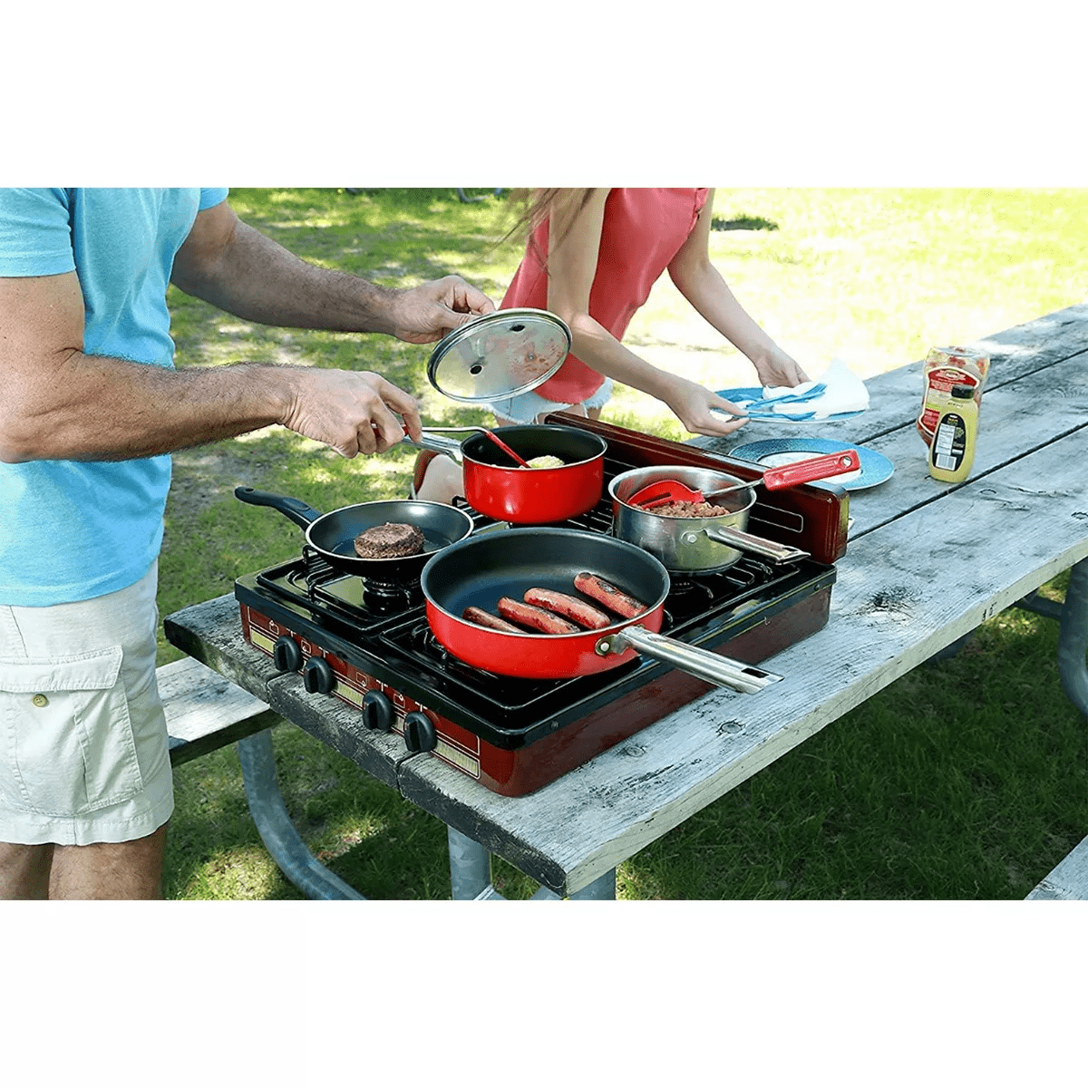 Koblenz® PFK-400 4-Burner Outdoor Gas Stove Top in Gold - Image 5