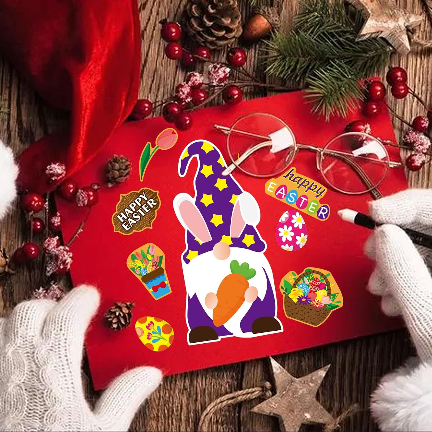 36 Sheet Easter Stickers for Kids,Easter Basket Stuffers,Make a Face Sticker with Animal Egg Themed,Make Your Own Stickers,Decorations Gift Kids Party Favor Supplies Crafts - Image 4