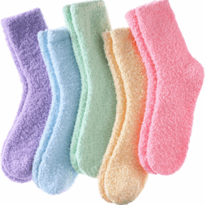 Womens Fuzzy Socks Cozy Fluffy Winter Warm Slipper Socks Microfiber Soft Home Sleeping Socks