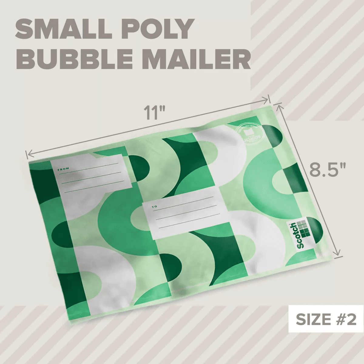 Scotch Poly Bubble Padded Mailer 3Pk Small Green - Image 2