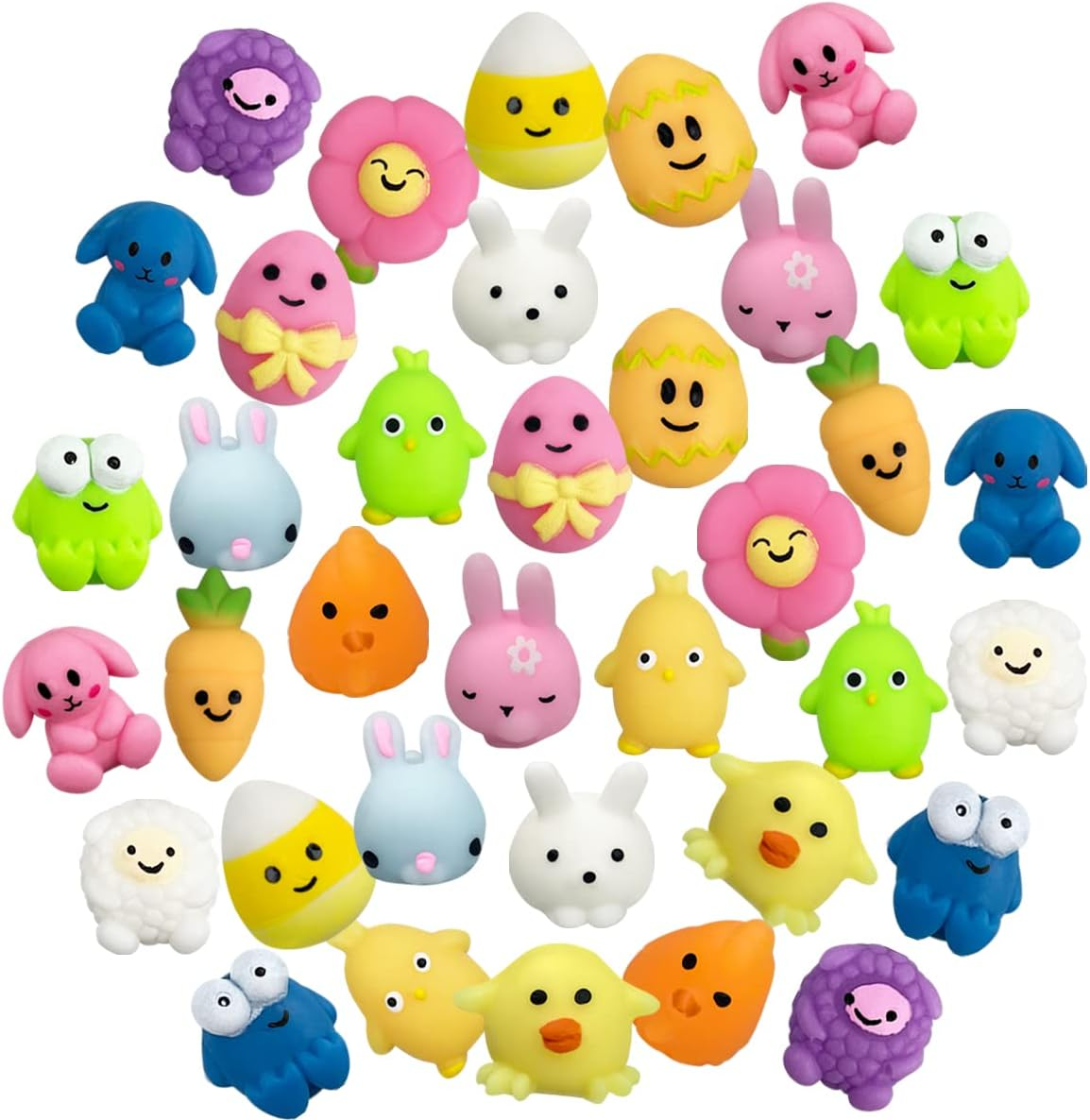 36 PCS Easter Mochi Squishy Toys Stress Relief Squishies for Kids Boys Girls Toddlers Easter Basket Stuffers Egg Fillers Gifts Party Favors - Image 3