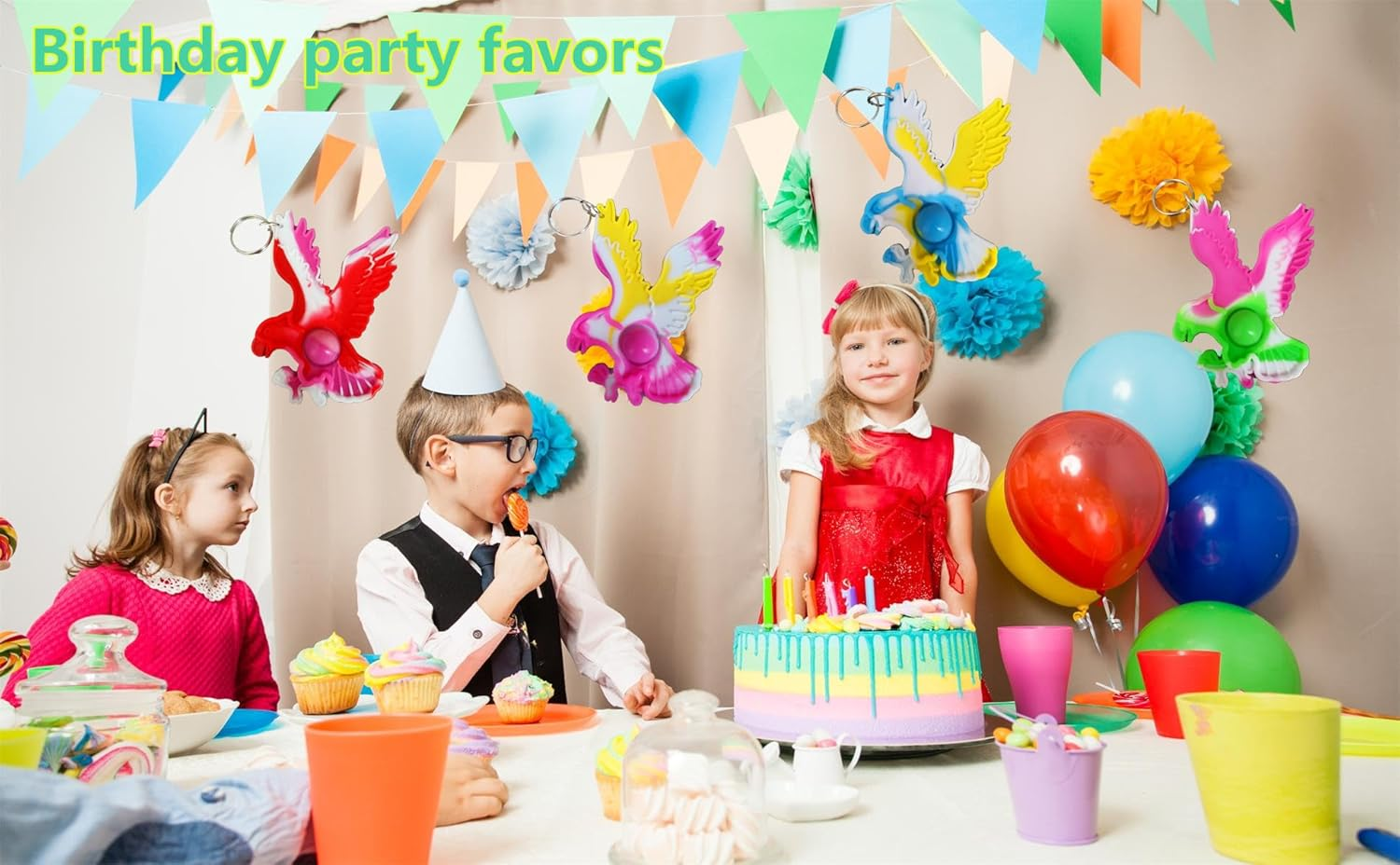 30 Packs Eagle Fly Item Assorted Fidgets Toys for Kids Children Classroom Students Gifts from Teacher,Independence Day Party Bubble Favors - Image 4