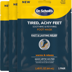 ® Tired, Achy Feet Soothing & Reviving Foot Mask, 3 Pair, Warming Booties