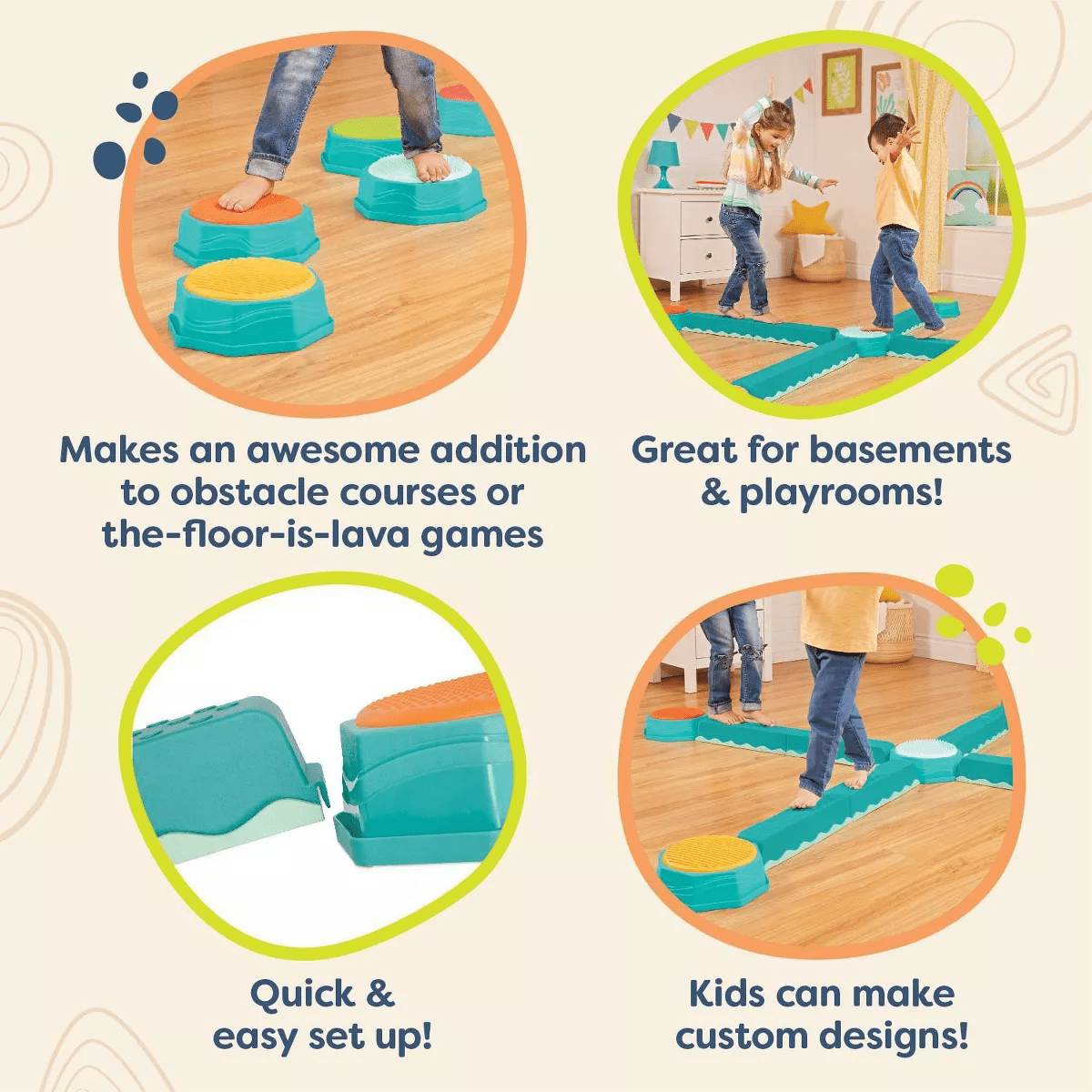 B. Toys Sensory Balance Beams for Active Play Balance and Build Set - Image 3