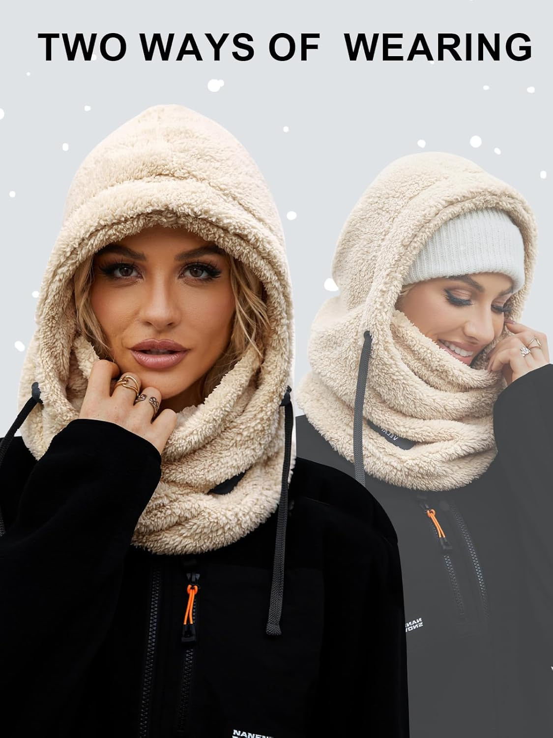 Balaclava Fleece Ski Mask for Men Women Winter Face Masks Windproof Hooded Scarf Cold Weather Hat Neck Warmer - Image 7