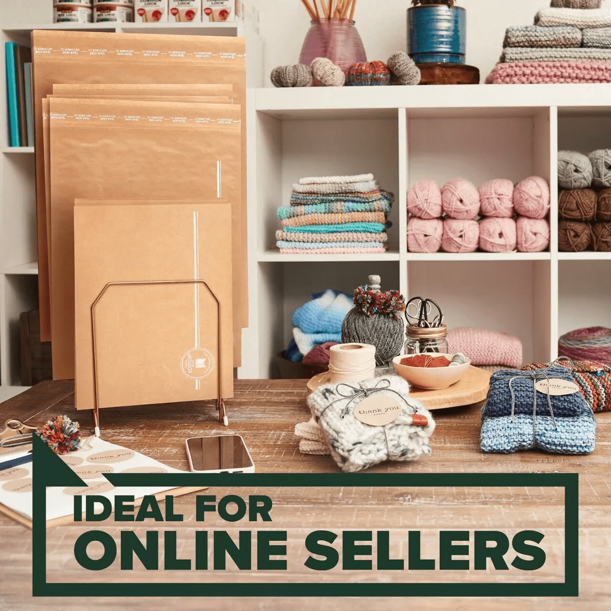 Scotch Curbside Recyclable Mailer Size 4 Brown: Self-Adhesive Shipping Envelopes, 13.5" X 9.5", Paper Material - Image 8