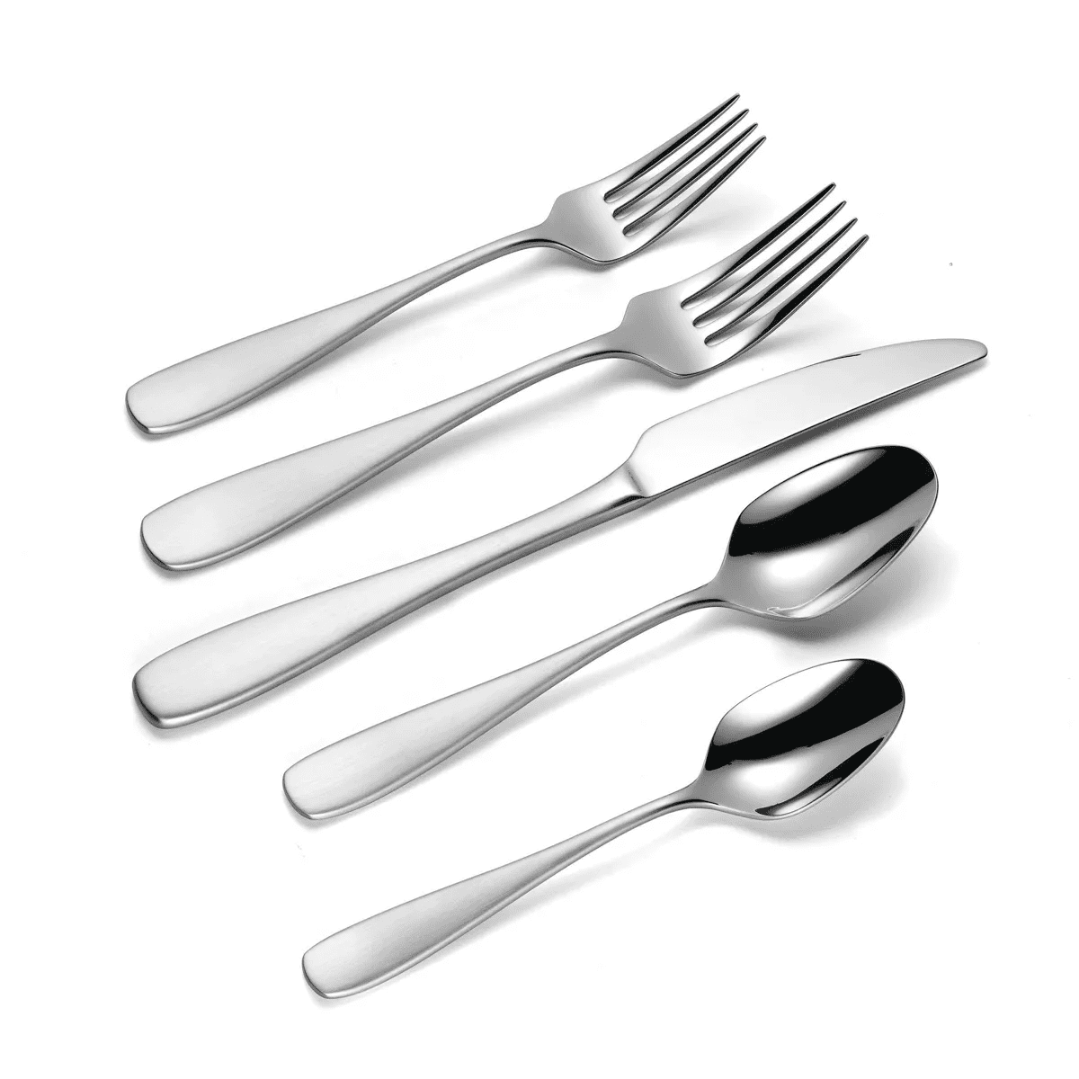 Oneida 45Pc Ainsley Flatware Set: Stainless Steel Silverware, Service for 8, Dishwasher-Safe, Includes Serving Utensils - Image 2