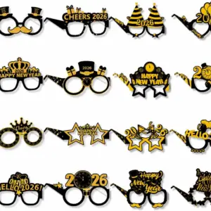 16 Pcs Happy New Year Eyeglasses 2026 New Year’S Party Glasses Photo Prop for New Year’S Eve Party Supplies Decoration