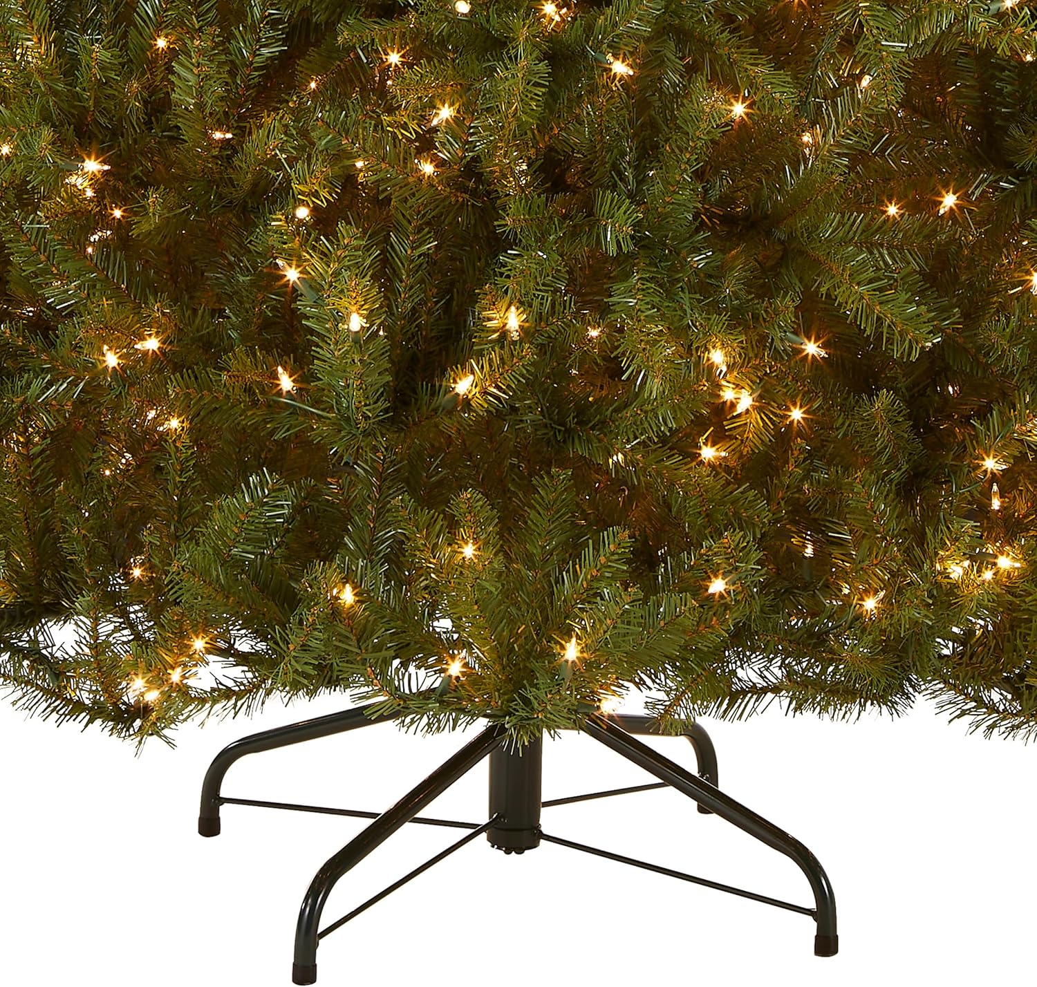 Pre-Lit Artificial Full Christmas Tree, Green, Dunhill Fir, White Lights, Includes Stand, 6.5 Feet - Image 4