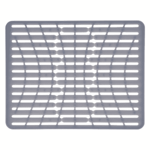 OXO 16.3" X 12.8" Silicone Sink Mat Gray: Kitchen Sink Protector & Dish Drying Rack