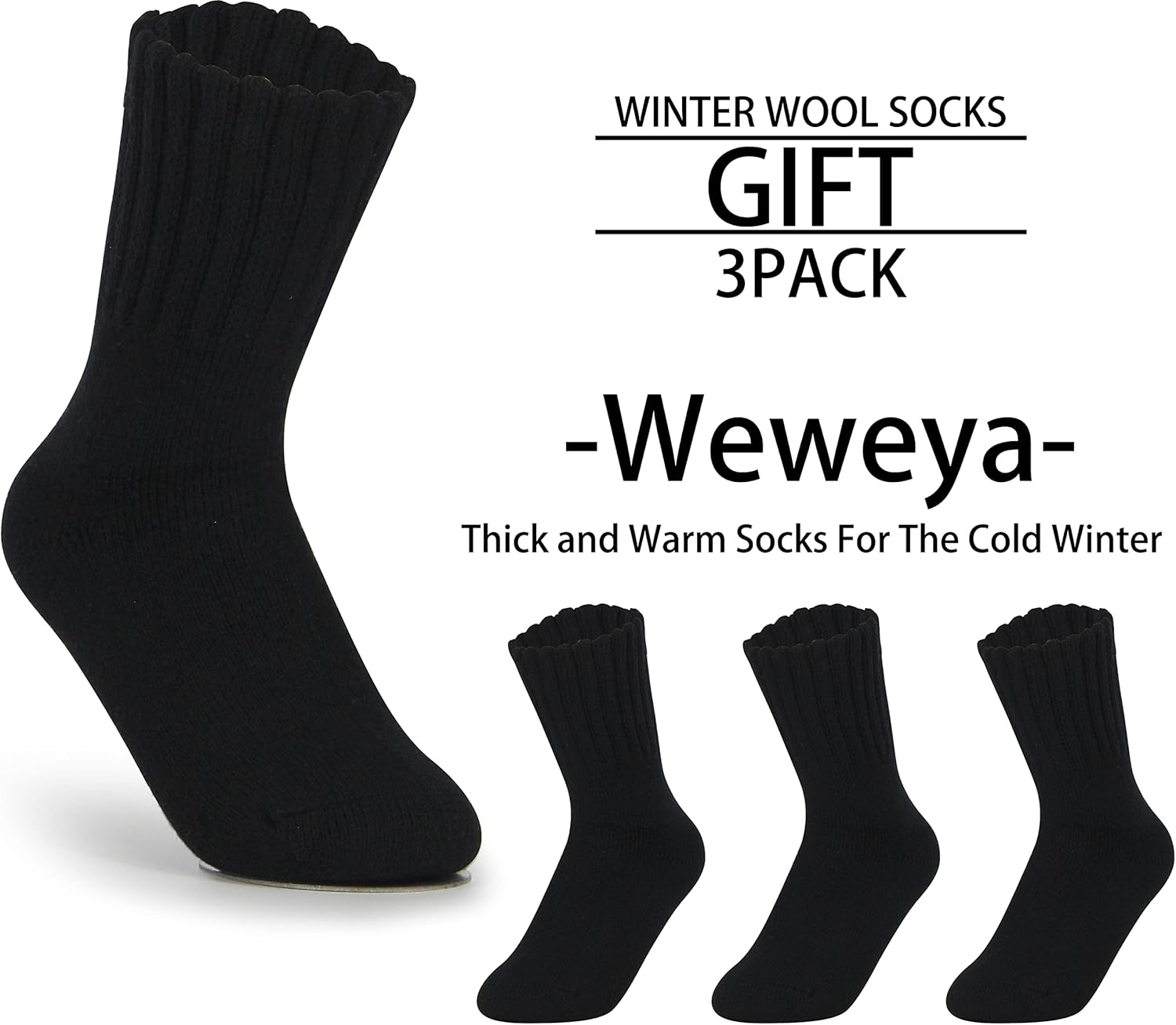 Boot Socks for Women - Thick Winter Knit Warm Socks - Gifts for Women - Image 2